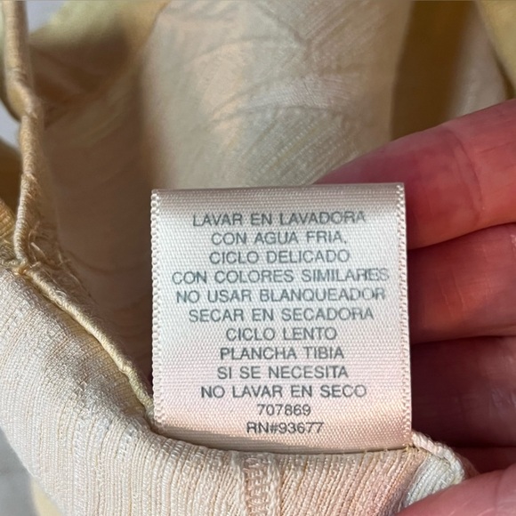 Island Shores 100% Washable Silk Pale Yellow Camp Shirt Sz L Beach Cruise Resort - Picture 10 of 16
